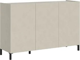 Madia in legno 130 cm a 3 ante e 2 vani con ripiani Grigio HARAS