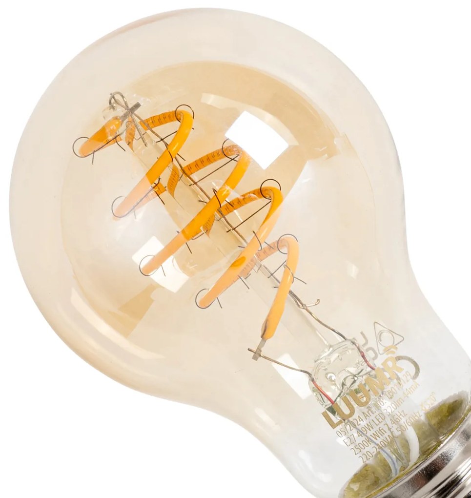 Lampadina LED Smart E27 dimmerabile A60 Ambra 4.9W 320lm 2500K