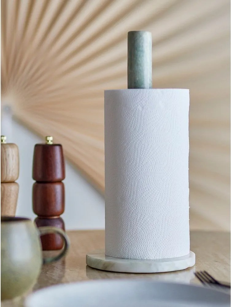 Portarotolo da cucina verticale verde chiaro in marmo ø 15 cm Emy – Bloomingville