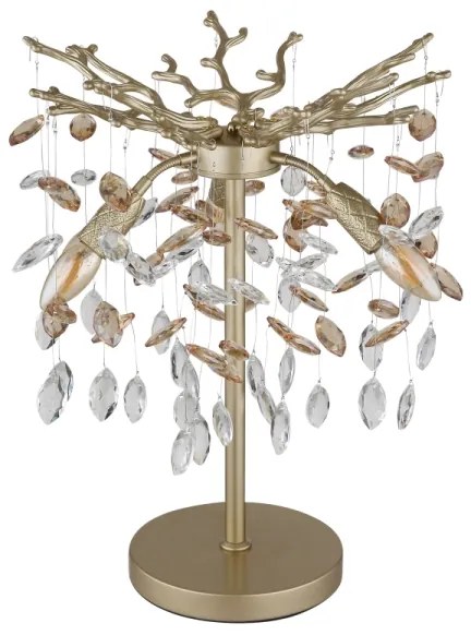 Globo 64138TG - Lampada da tavolo QUEENA 3xE14/40W/230V dorata