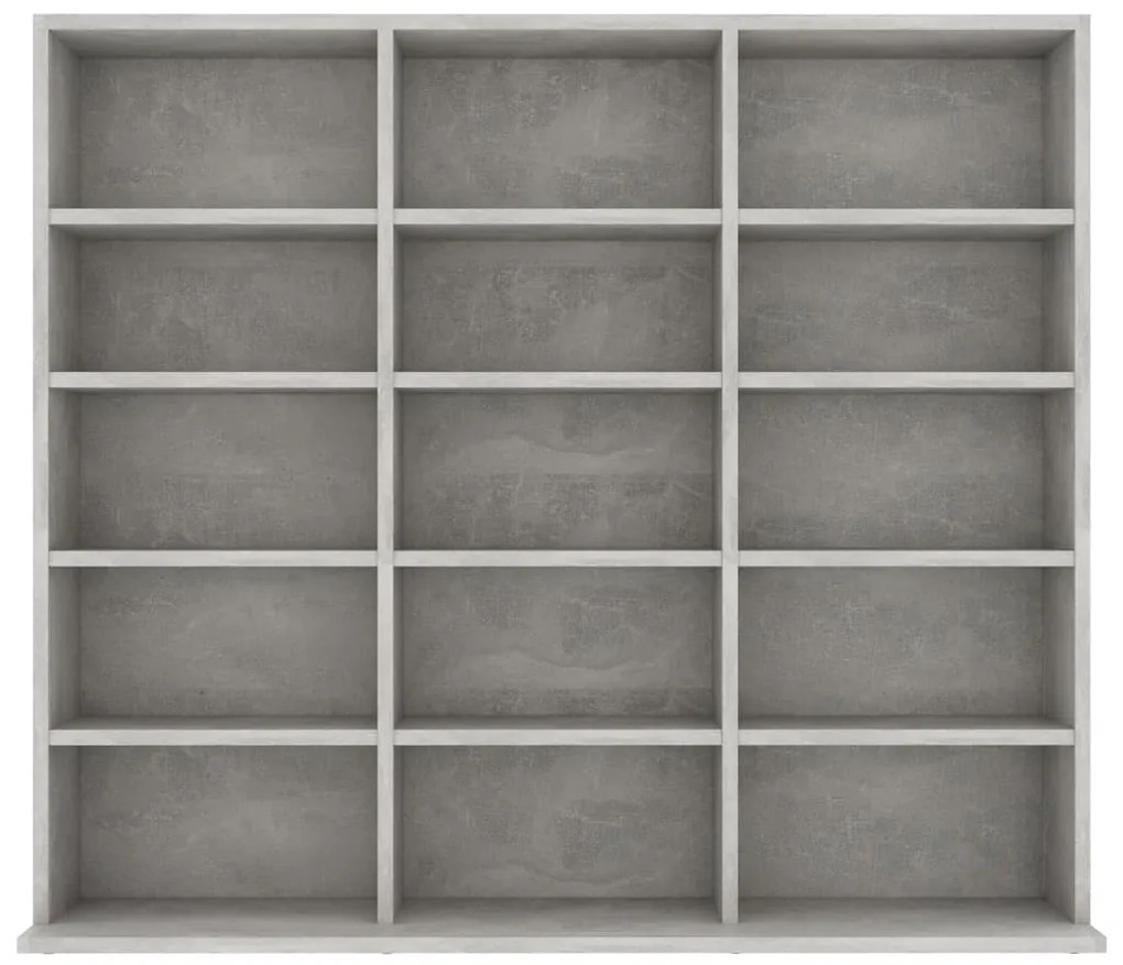 Armadio porta cd grigio cemento 102x23x89,5 cm in truciolato