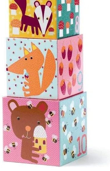 Cubi da sovrapporre - piramide - animali della foresta