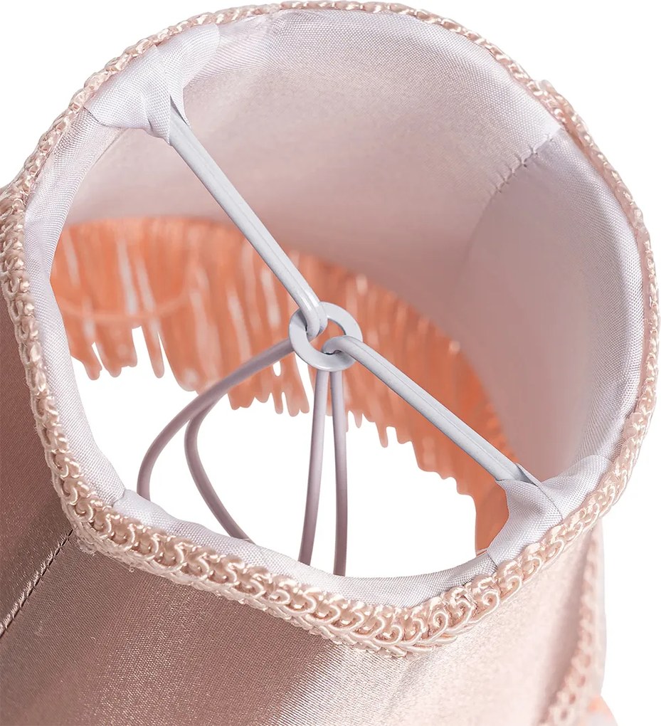 Paralume a pinza in tessuto rosa 12 cm - Granny