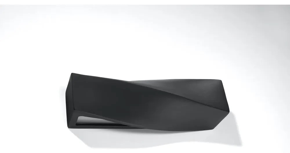 Lampada da parete in ceramica nera Taurus - Sollux