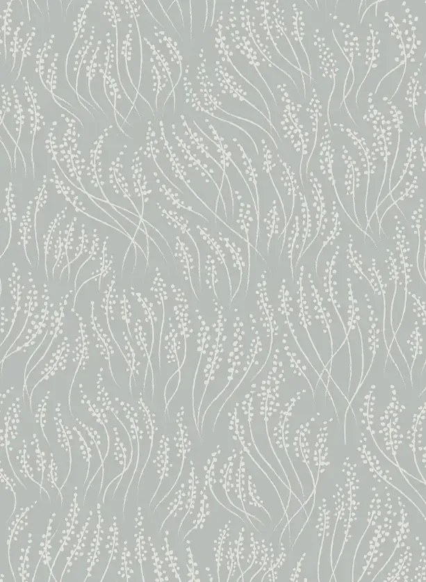 Littlephant Carta da parati Meadow - Dusty Mid Blue
