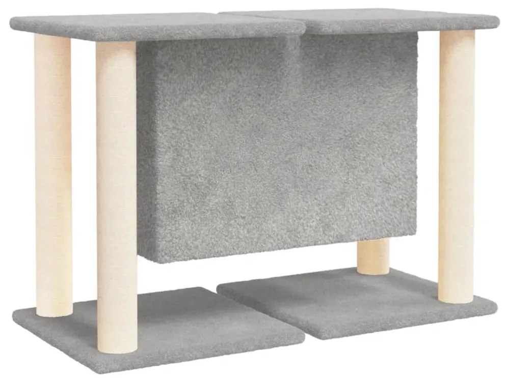 Albero per gatti con tiragraffi in sisal grigio chiaro 50 cm
