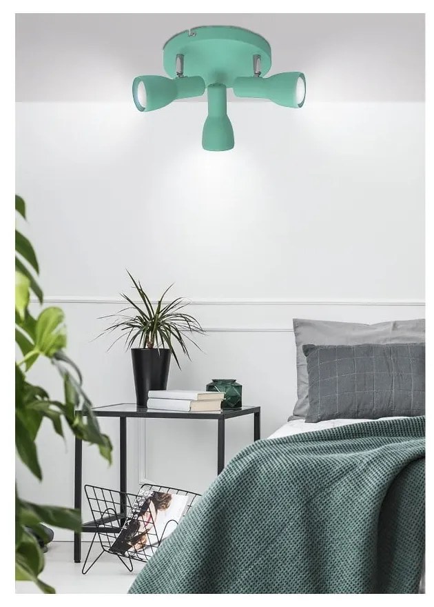 Lampada da soffitto color menta con paralume in metallo 29x29 cm Picardo - Candellux Lighting