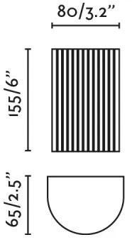 FARO 40544 - Applique SOLE 2xGU10/8W/230V grigio ondulato arrotondato