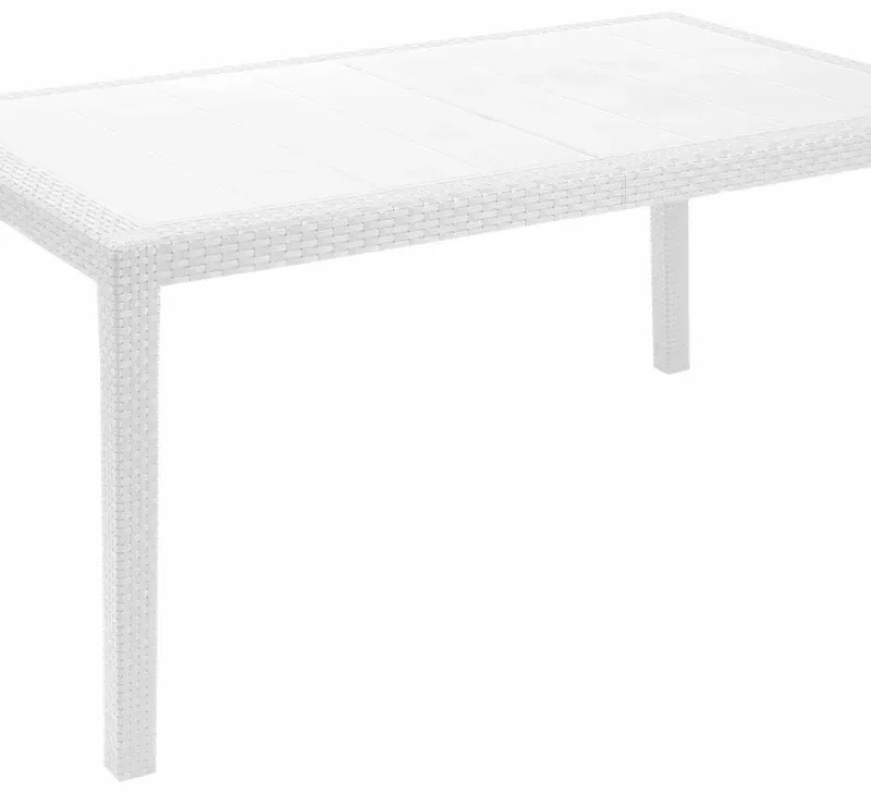 Tavolo da pranzo per giardino Prince struttura e superficie in Polipropilene  bianco per 6 persone 150x90cm