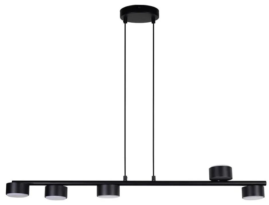 Lampadario a sospensione con filo PUNTO 5xGX53/12W/230V nero