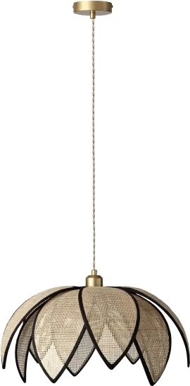 Osram - Lampadario sospeso con cavo DECOR RATTAN 1xE27/15W/230V Ø 48 cm beige/nero