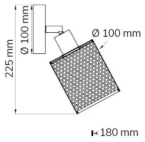 Wofi 12106 - Faretto da parete CHEVAL 1xE14/28W/230V nero/oro