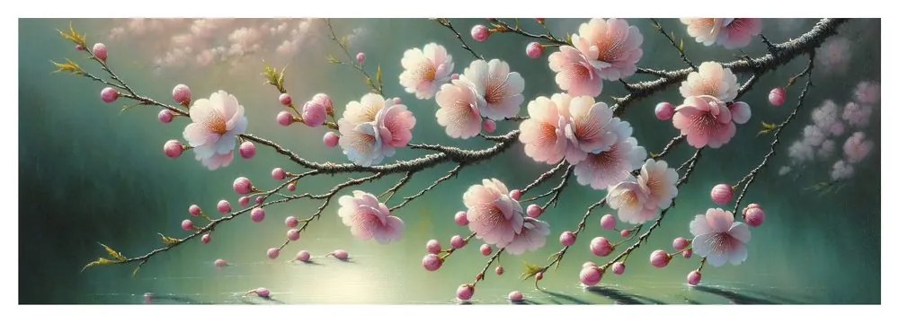 Quadro su tela – Sakura nei riflessi di luce