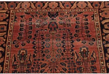 Antik Stilizzato Rosso Ruggine Blu Scuro Corsia 75x195 Cm