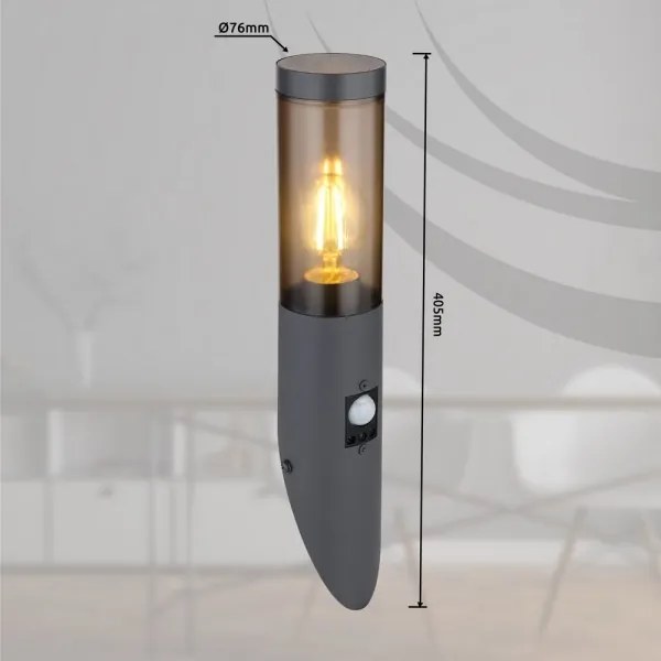 Globo 3157SAS- Applique da esterno con sensore BOSTON 1xE27/60W/230V IP44