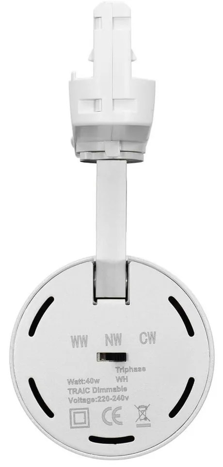 Faro LED 40W Trifase CCT Bianco Variabile Angolo 38/60° dimm. TRIAC Colore Bianco Variabile CCT