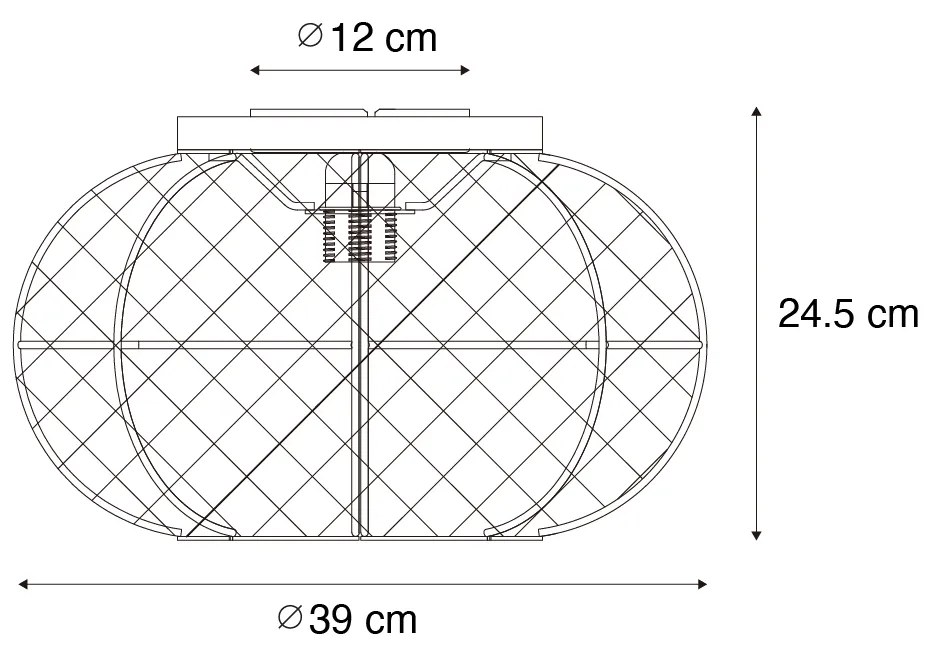 Lampada da soffitto orientale naturale - Rob