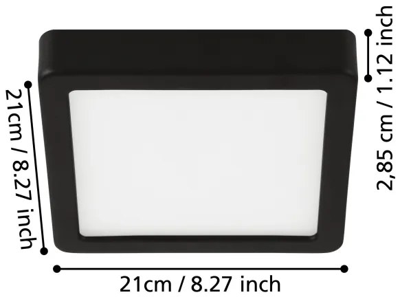 Eglo 900651 - Plafoniera da soffitto per bagno a LED FUEVA LED/17W/230V IP44, cromata