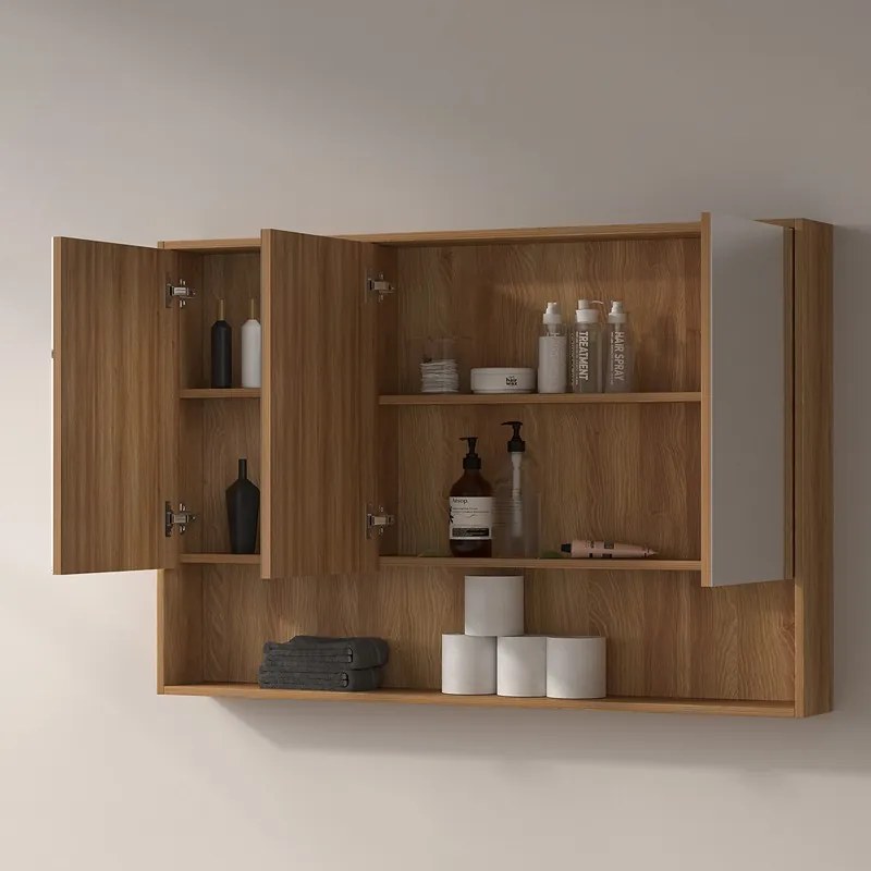 Specchio bagno contenitore 120 cm stile scandinavo | KAM-NORTH-120 - KAMALU