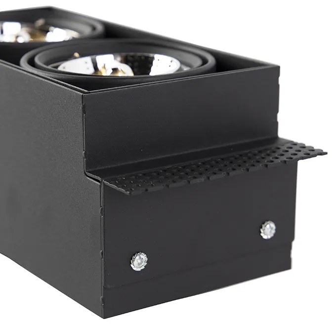 Faretto da incasso Smart nero senza bordi 2 luci incl. 2 Wifi GU10 70mm - Oneon