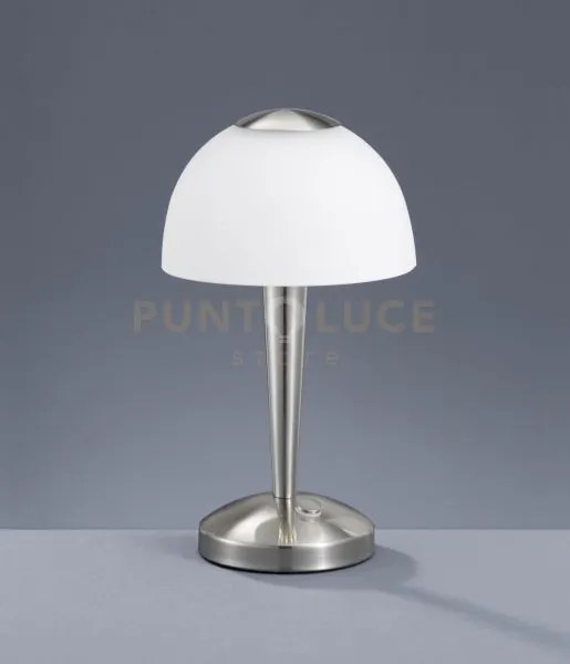 Ventura lampada da tavolo led 4w 350lm, 3000k nichel opaco cupola v...