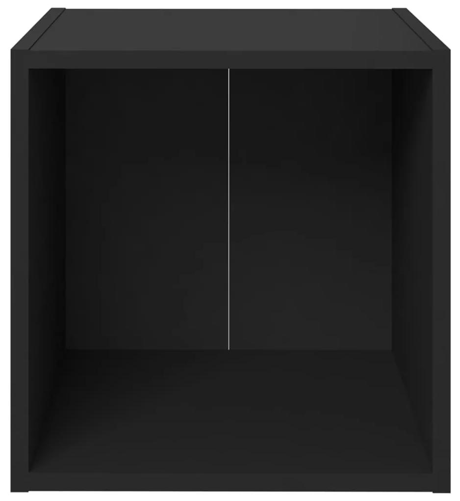 Mobile porta tv 4 pz nero 37x35x37 cm in truciolato