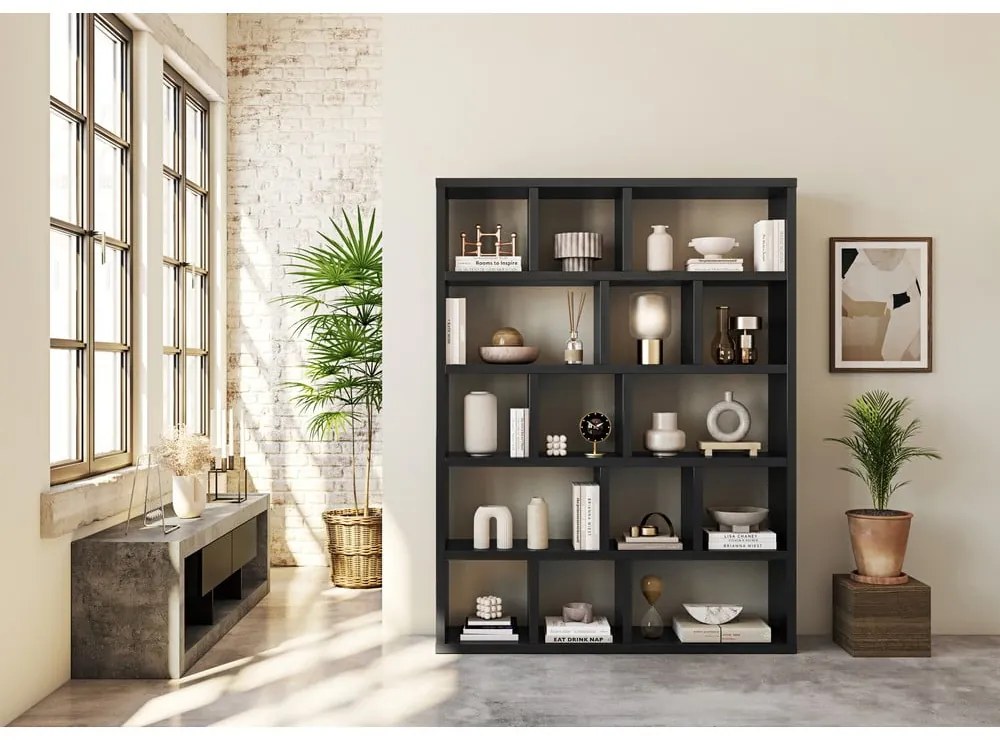 Libreria nera 150x198 cm Berlin - TemaHome