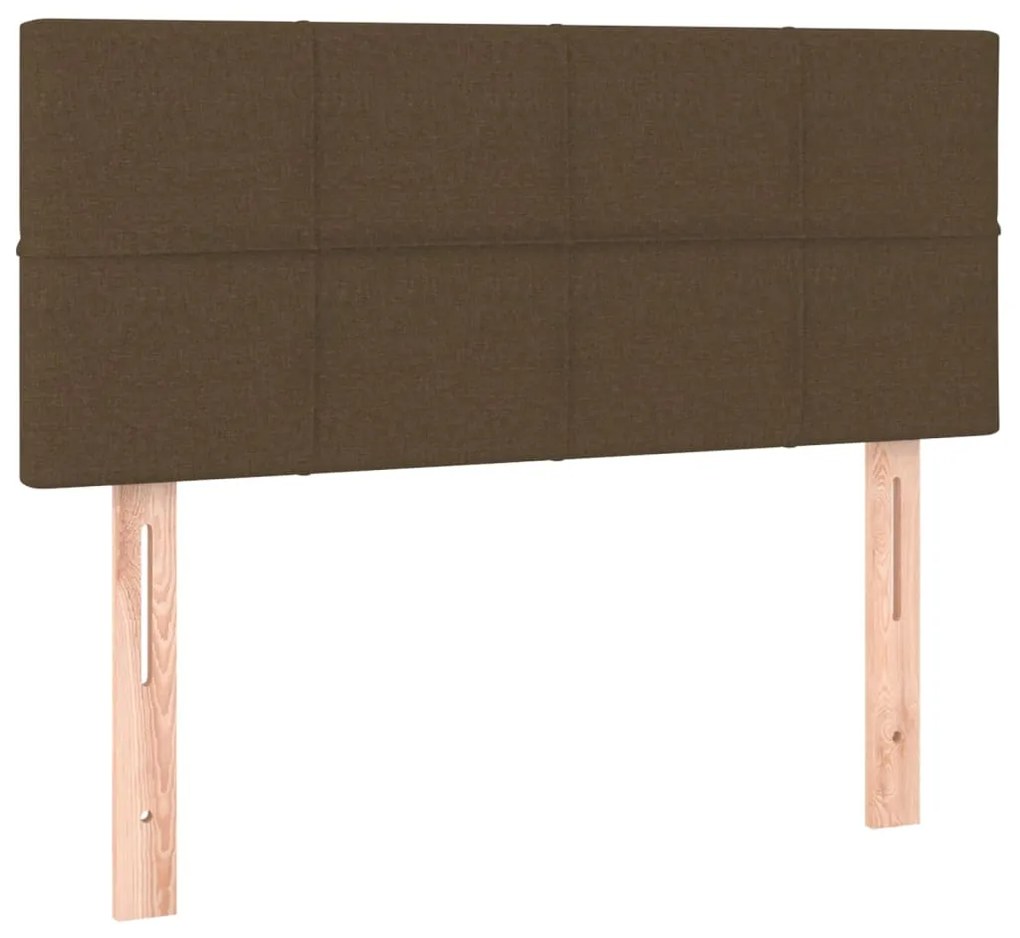 Testiera a led marrone scuro 80x5x78/88 cm in tessuto