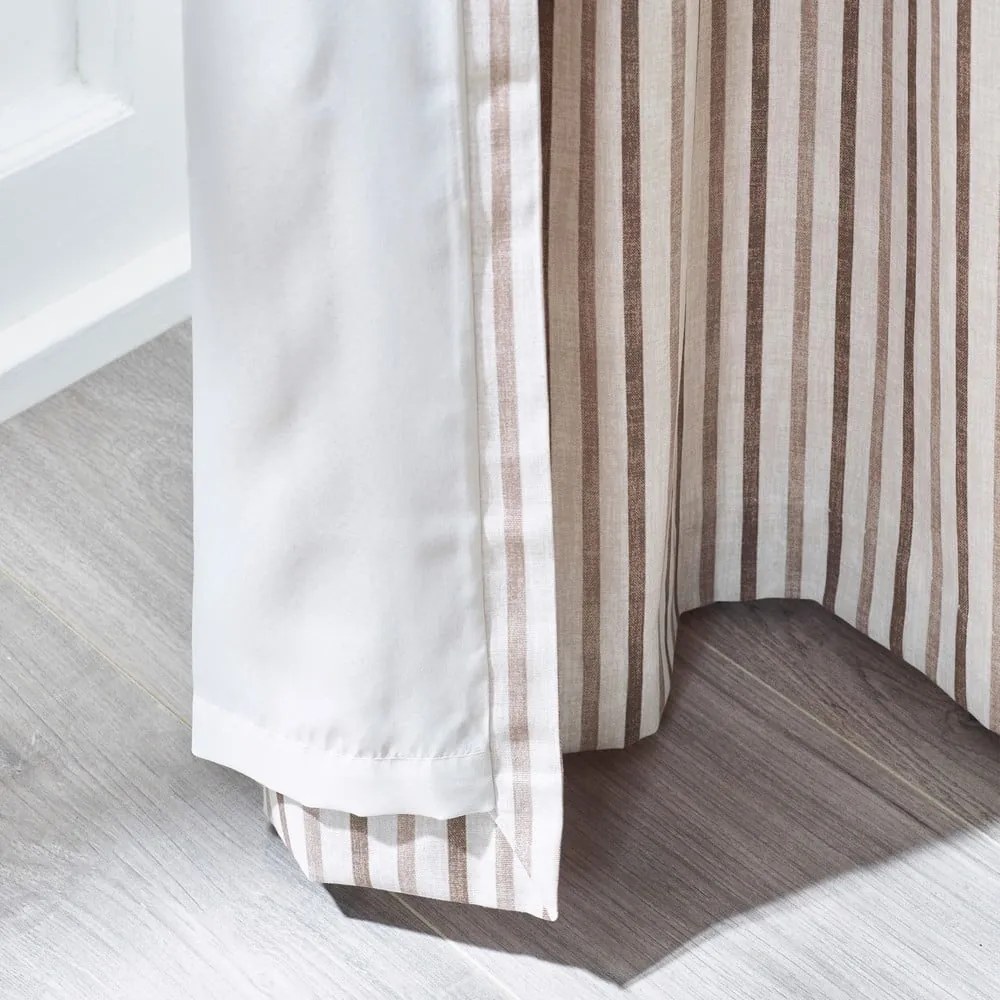 Tende in set marroni 2 pz 117x183 cm Logan Stripe – Catherine Lansfield