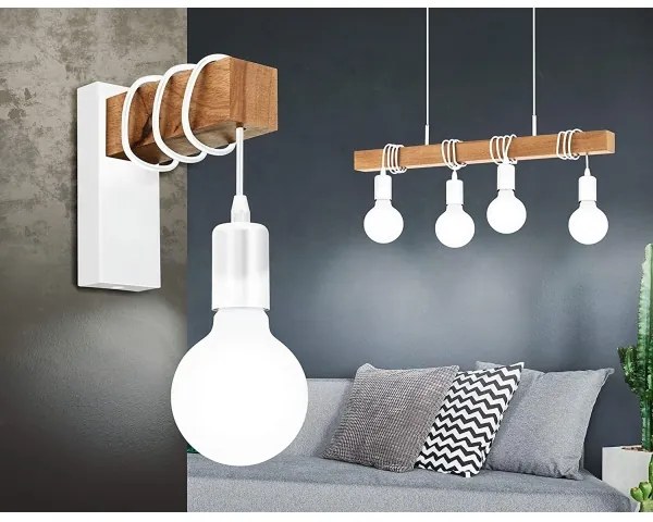 Eglo 43704 - Lampadario a sospensione con cavo TOWNSHEND 4xE27/60W/230V