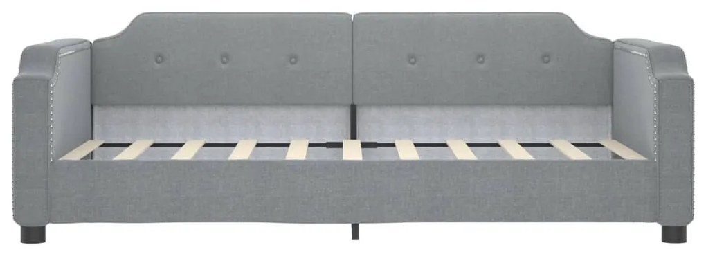 Letto da giorno grigio chiaro 90x190 cm in tessuto