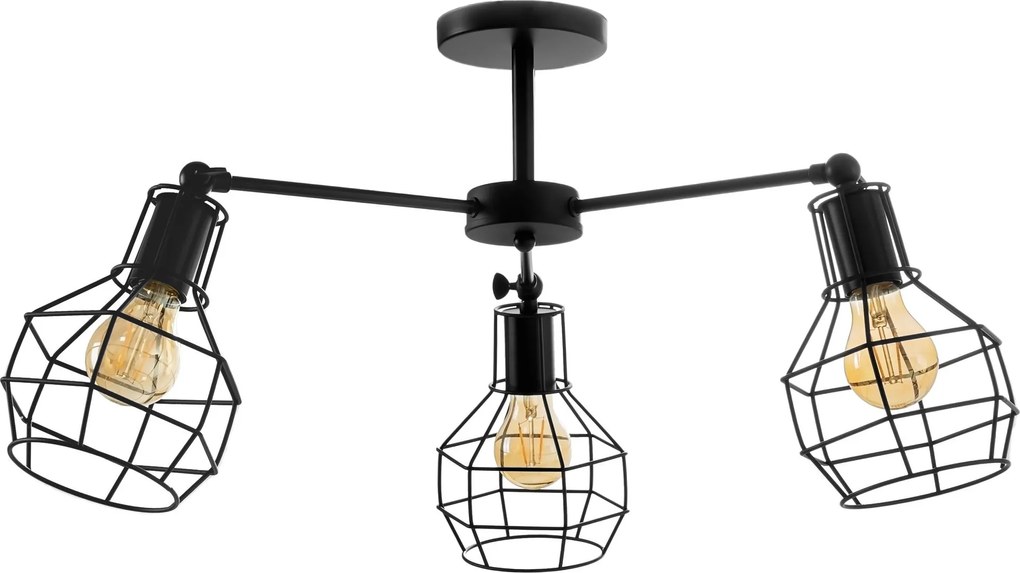 Lampada Da Soffitto Pensile Metallico Loft APP734-3C