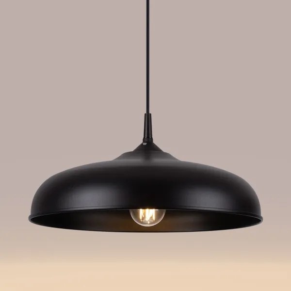 Sollux SL.1330 - Lampadario a sospensione con filo GINA 1xE27/15W/230V diametro 38 cm nero