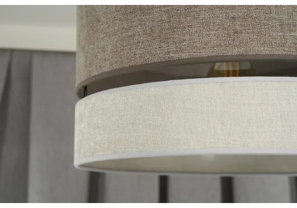 Duolla - Lampadario a plafone DOUBLE 1xE27/15W/230V diametro 40 cm marrone/grigio