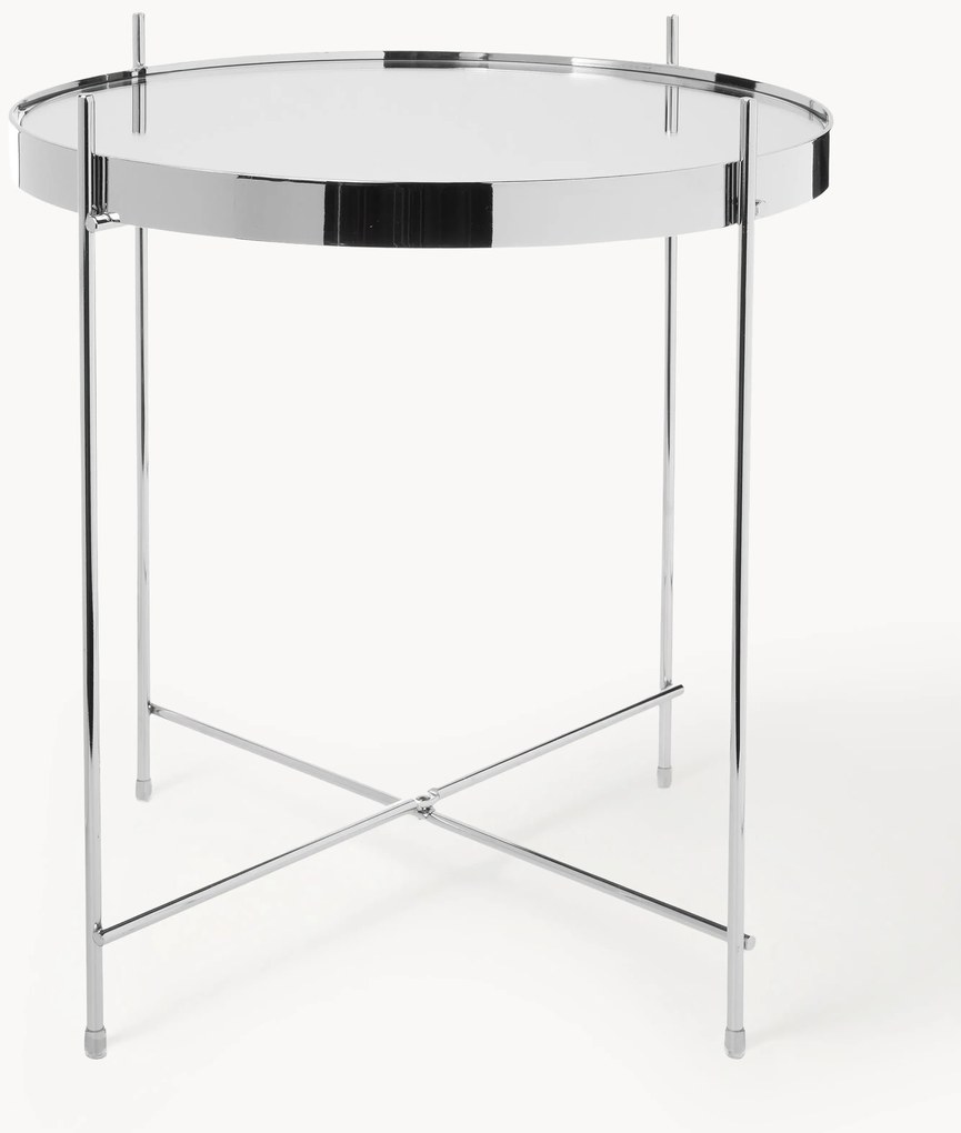 Tavolino pieghevole con piano in vetro Cupid