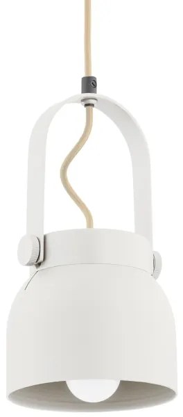 Argon 8290 - Lampadario a sospensione con filo LOGAN 1xE27/15W/230V diametro 14 cm bianco