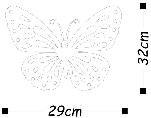 Decorazione da parete 32x29 cm farfalla