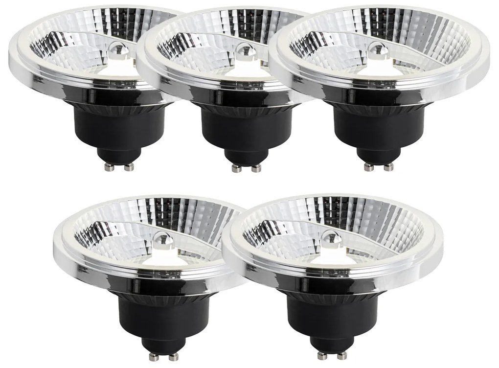 Set di 5 Lampadine LED GU10 dimmerabili a 3 fasi 111mm 10.5W 770 lm 4000K