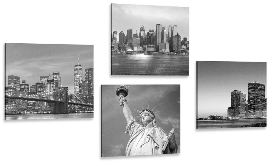 Set di quadri – New York in bianco e nero