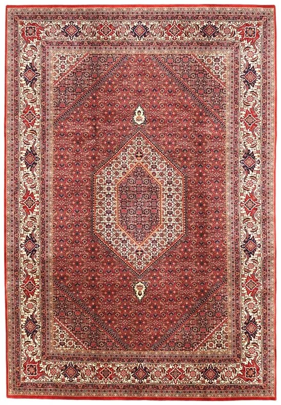 Bidjar Tappeto 300 x 200 Rosso (Indian) Annodato A Mano