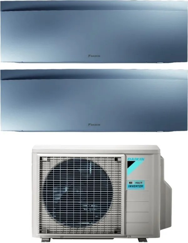 Daikin - Climatizzatore Condizionatore Bluevolution Dual Split Inverter serie emura silver iii 7+15 con 2MXM50A R-32 Wi-Fi Integrato 7000+15000