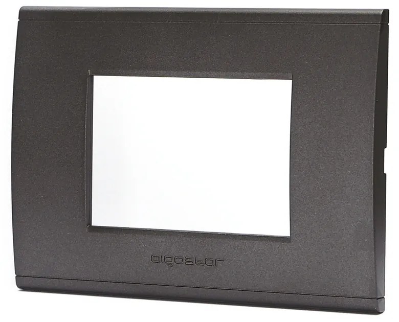 Placca 3 moduli 503 in plastica nera compatibile anche con BTicino Livinglight
