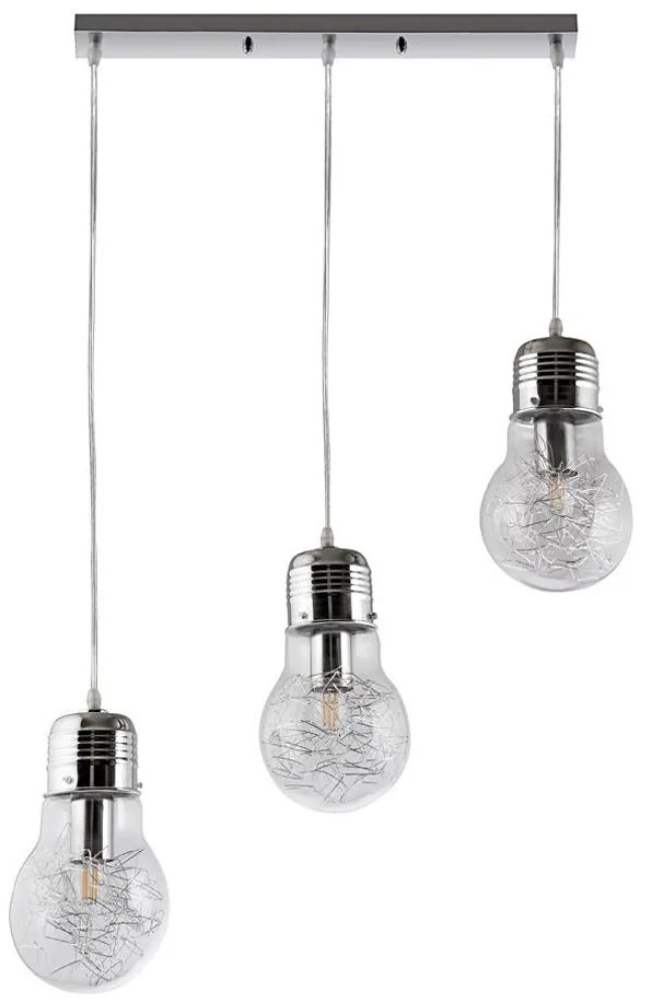 Lampadario a sospensione con filo 3xE27/60W/230V