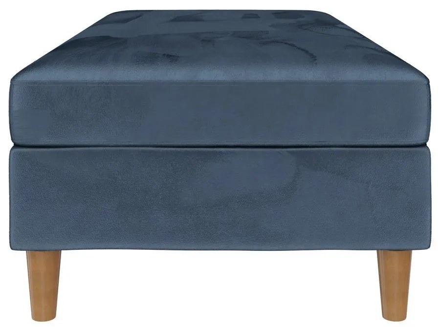 Poggiapiedi in velluto blu Lilly - Støraa