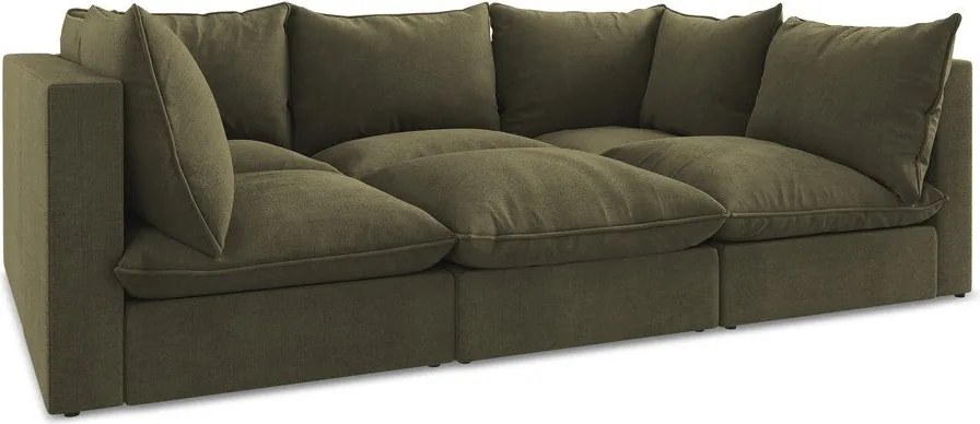 Divano color kaki 255 cm Manao – Makamii