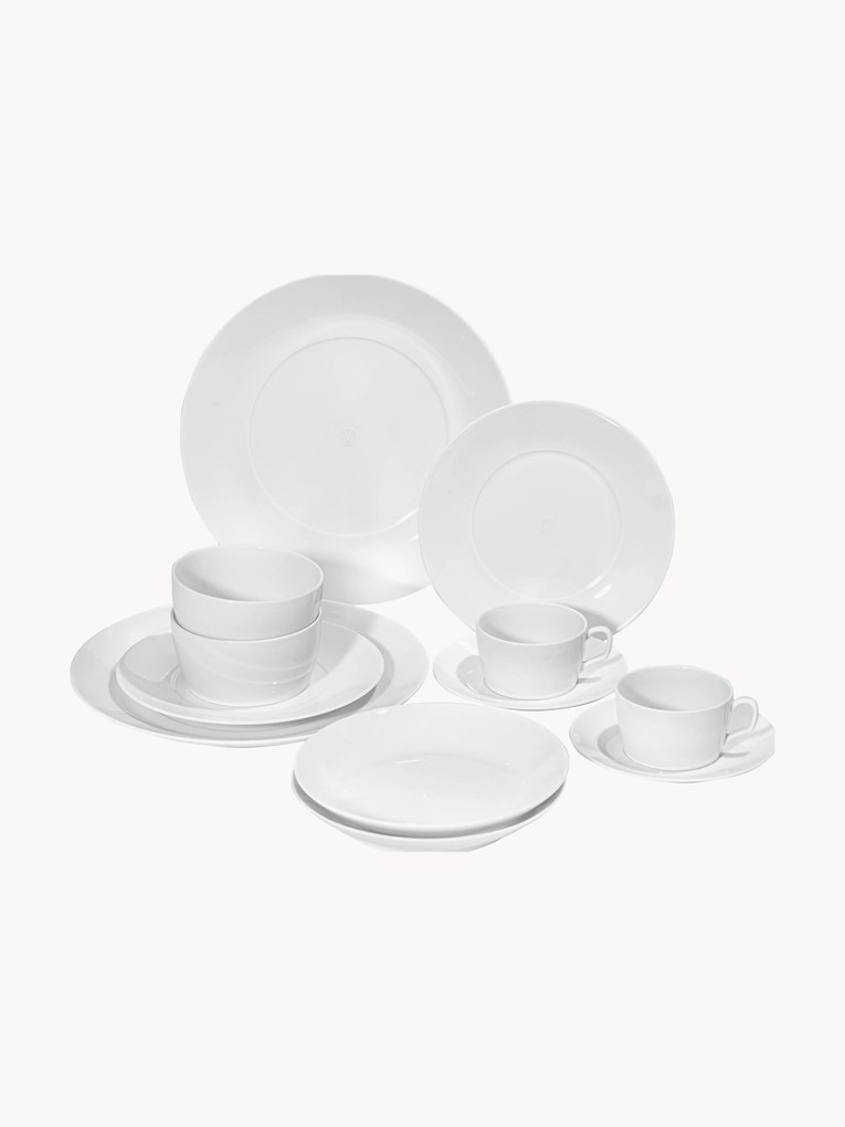 Servizio da tavola in porcellana fatto a mano Cosmopolitan, 2 persone (14 pz)