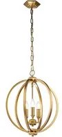 Lampadario Classico Corinne Acciaio Ottone Brunito 3 Luci E14 D43,2Cm