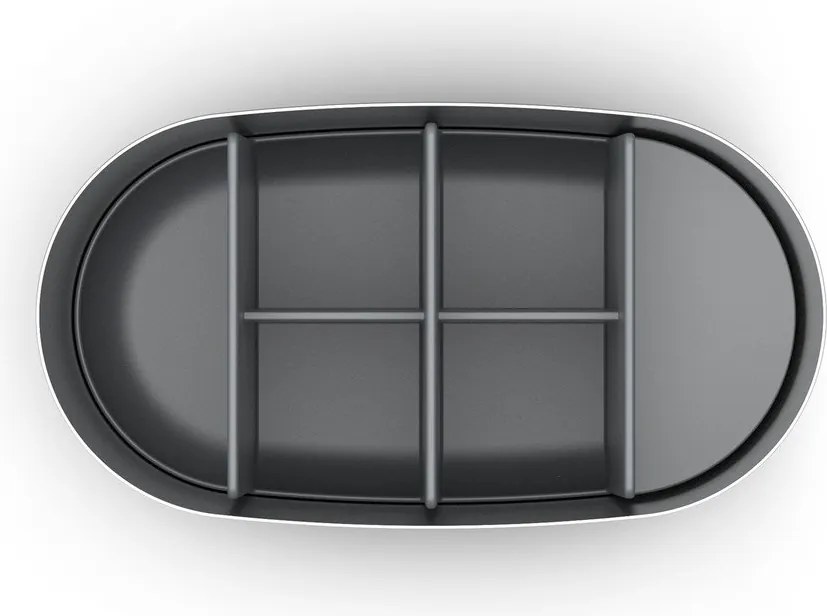 Portaspazzolino verticale color argento lucido in acciaio inox EasyStore Luxe – Joseph Joseph