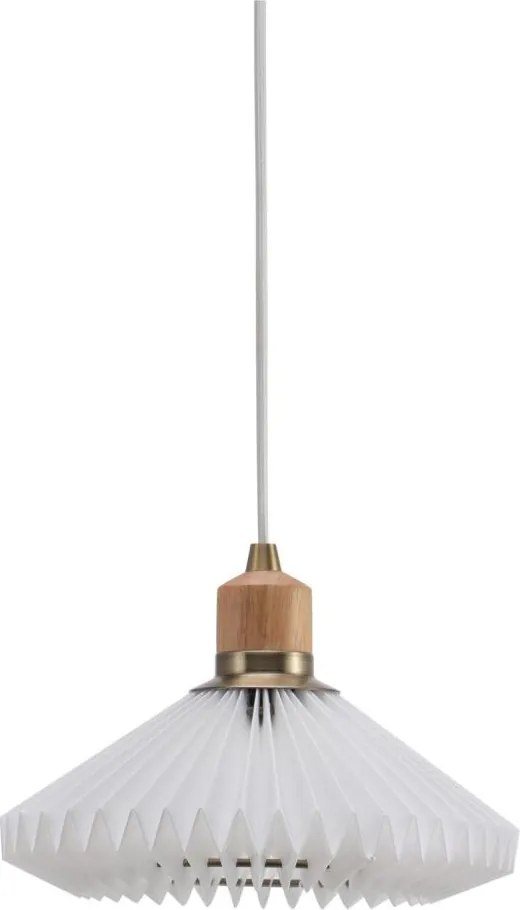 Halo Design 744053 - Lampadario a sospensione su cavo PARIS 1xG9/28W/230V Ø 24 cm bianco/ottone/rovere