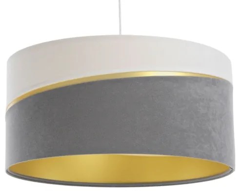 Lampadario a sospensione con filo SWING 1xE27/60W/230V grigio/bianco/oro